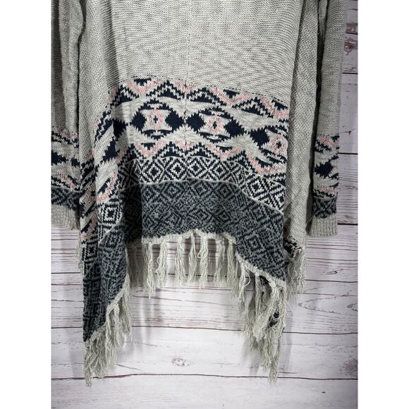 Double Zero Women's Knit Open Front Fringe Cardigan Size Medium - Picture 12 of 13